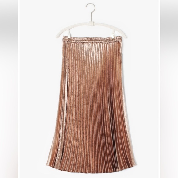 Xirena NWT Queen Pleated Elastic Waist Skirt in Bronze Size XS - Picture 7 of 13